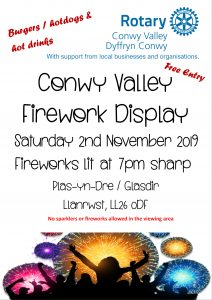 Conwy Valley/ Llanrwst Fireworks Display 2019